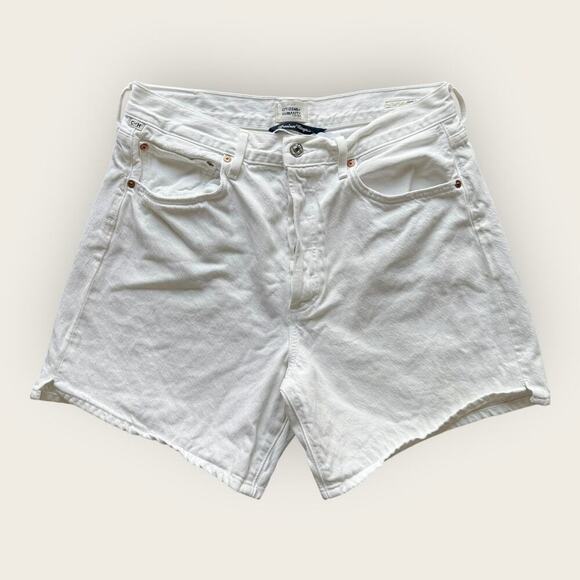 Citizens of Humanity | Marlow Distressed Denim Shorts | White | Size 29 - Picture 2 of 16